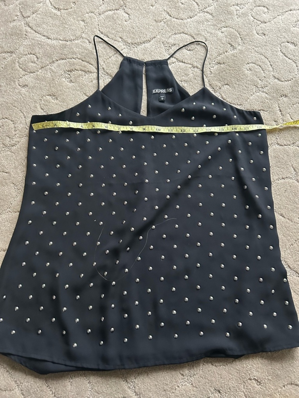 EXPRESS Black Silver Stud Racerback Cami Tank Top - Picture 6 of 7